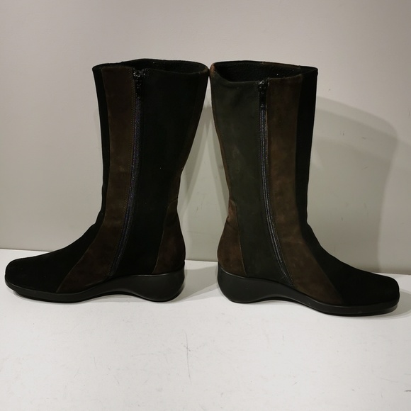 AQUATALIA Multicolor Suede Leather Knee High Stretch Boots - Picture 1 of 9
